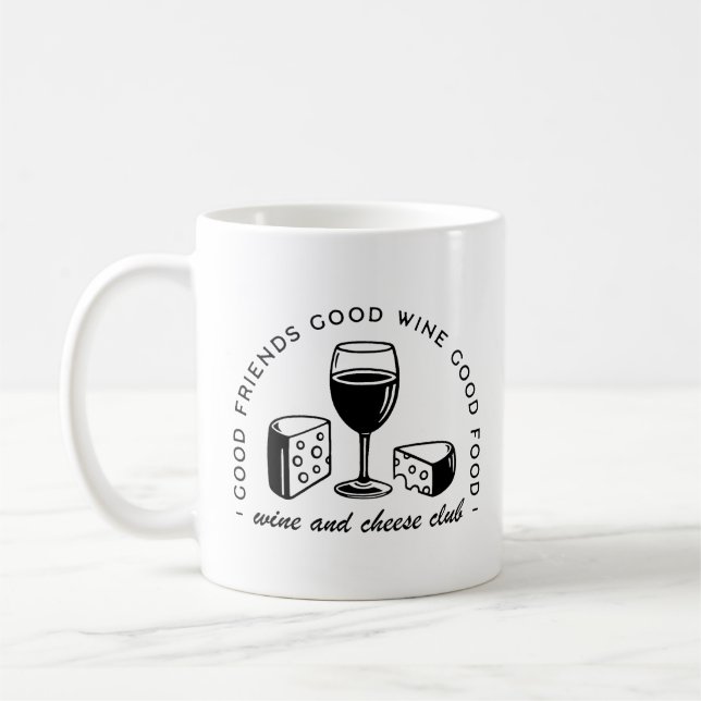 Taza De Café Club de amantes del vino y del queso (Izquierda)