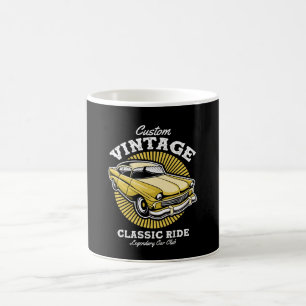 Taza De Café Club de Autos Clásicos Personalizados Vintage