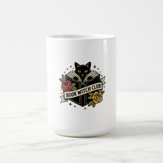 Taza De Café Club de brujas gato logo libro