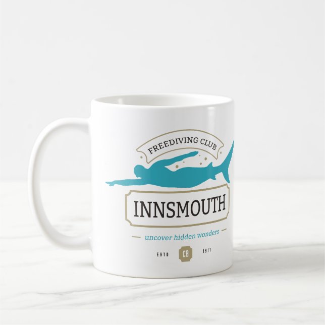 Taza De Café Club de buceo Innsmouth Lovecraftian (Izquierda)