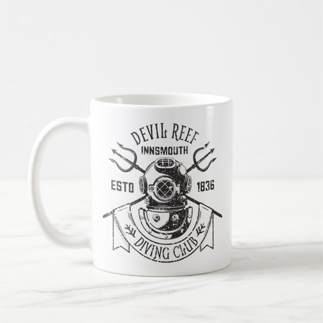 Taza De Café Club de buceo Innsmouth Lovecraftian (Izquierda)