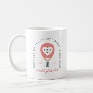 Taza De Café Club de chicas de pádel estética rosa