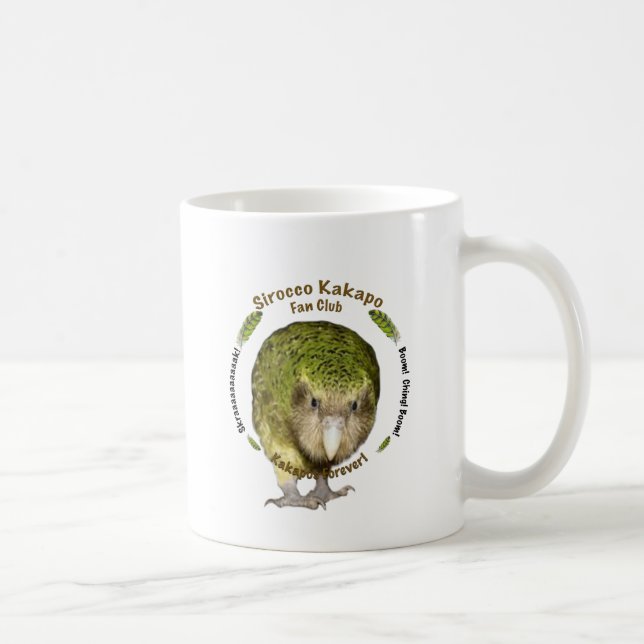Taza De Café Club de fans del Kakapo del siroco (Derecha)