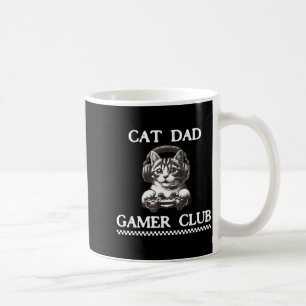 Taza De Café Club de Gamer Papá Gato Divertido Amante de Gatos