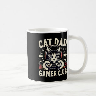 Taza De Café Club de Gamer Papá Gato Divertido Para Él Videojue