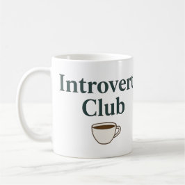 Taza De Café Club de introvertido - Café estético