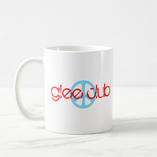 Taza De Café Club de júbilo del amor de la paz [taza blanca