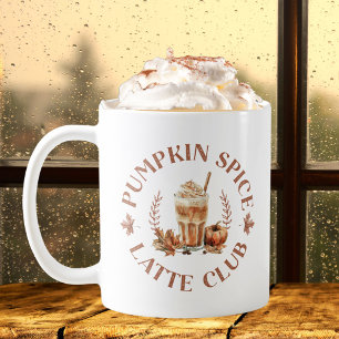 Taza De Café Club de Latte con Especias de Calabaza Otoño