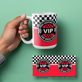 Taza De Café Club de Lavado de Coches - Premios con bandera ver