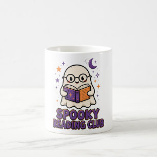 Taza De Café Club de lectura espeluznante fantasma lindo leyend