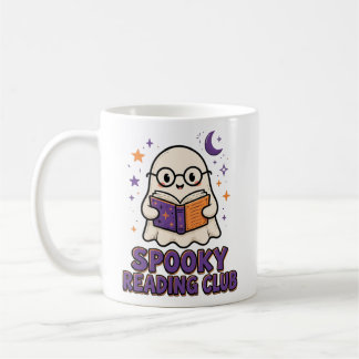 Taza De Café Club de lectura espeluznante fantasma lindo leyend