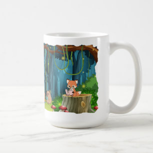 Taza De Café Club de Libros de Animales Forestales
