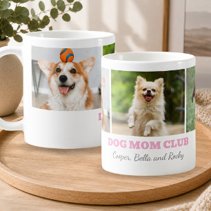 Taza De Café Club de Mamá de Perro Amantes de Mascotas Collage
