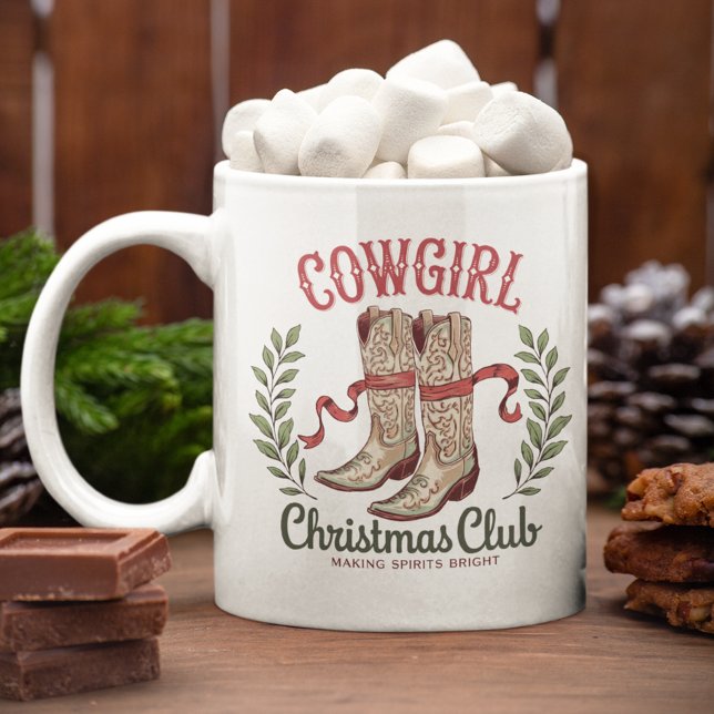Taza De Café Club de Navidades Vaqueras de Western Cowboy Boots (Subido por el creador)