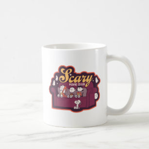 Taza De Café Club de Películas de Terror de Peanuts en el Sofá 