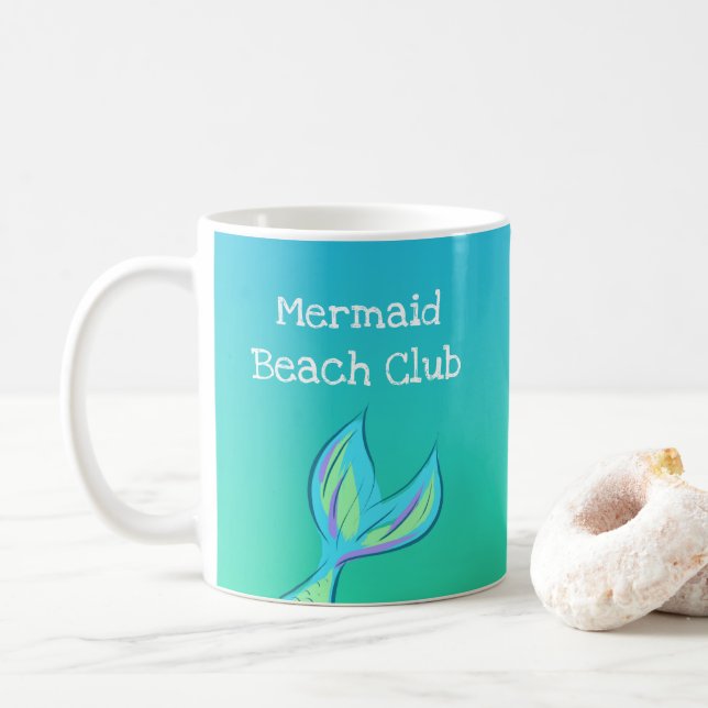 Taza De Café Club de Playa Mermaid (Con donut)