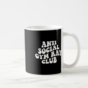 Taza De Café Club de rata de gimnasio antisocial divertido gimn