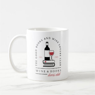 Taza De Café Club de vino y libros estética de romance oscuro l