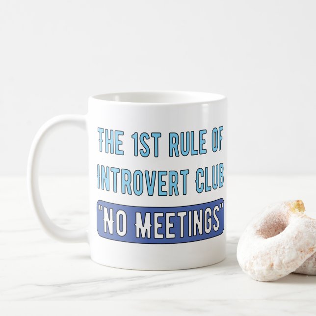 Taza De Café Club Introvertido (Con donut)