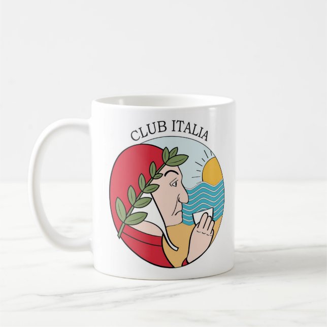 Taza De Café Club Italia clásico Dante mug (Izquierda)