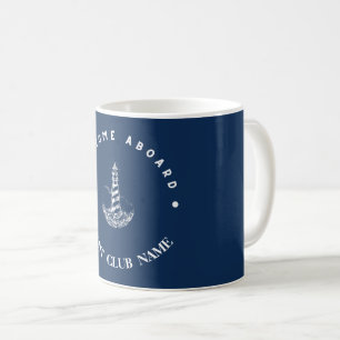 Taza De Café Club náutico de la Marina Azul