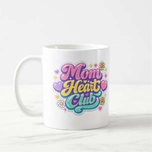 Taza De Café Club Retro Floral Groovy Mamá