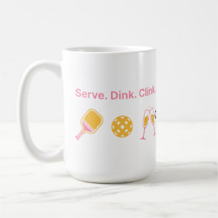 Taza De Café Club Social de Vino de Pickleball Divertido Sirve
