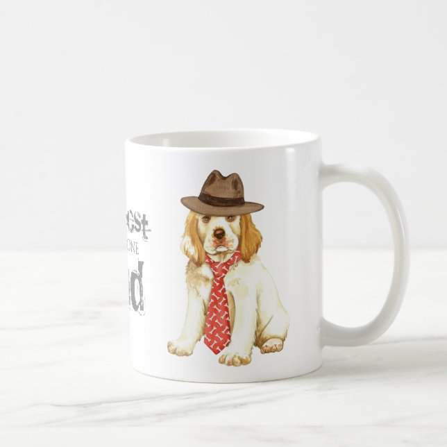 Taza De Café Clumber Spaniel Dad (Derecha)