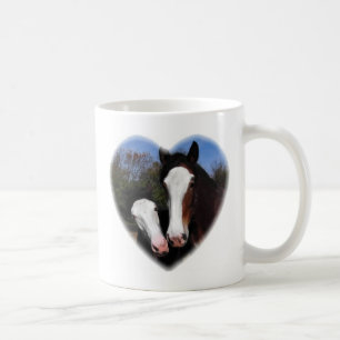 Taza De Café Clydesdales en corazón