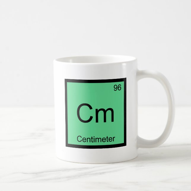 Taza De Café Cm - Símbolo del Elemento de Química Centímetro Ca (Derecha)