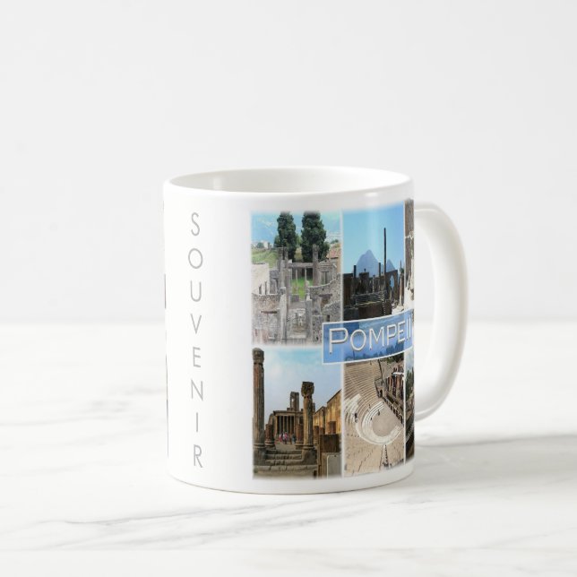 Taza De Café CMP155 POMPEII las ruinas, Pompeya, Campania, (Anverso derecho)