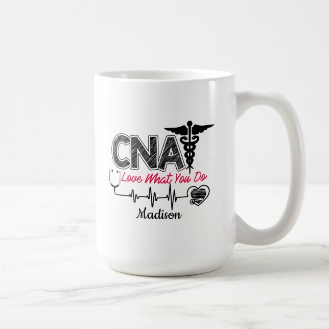 Taza De Café CNA Amor personalizado lo que haces (Derecha)