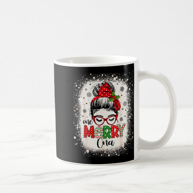 Taza De Café Cna Nurse Messy Bun Nurse's Aid Christmas  (Derecha)