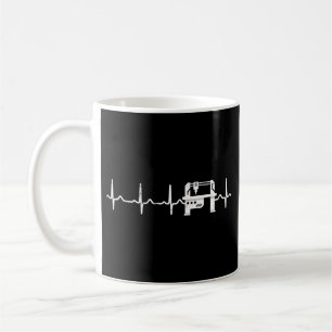 Taza De Café CNC Machinist Heartbeat