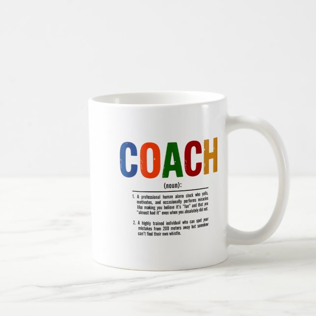Taza De Café Coach Definition Coaches Gift Team Srts Tank Top  (Derecha)