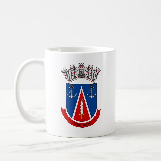 Taza De Café Coat of arms of Cabo Rojo, Puerto Rico (Izquierda)