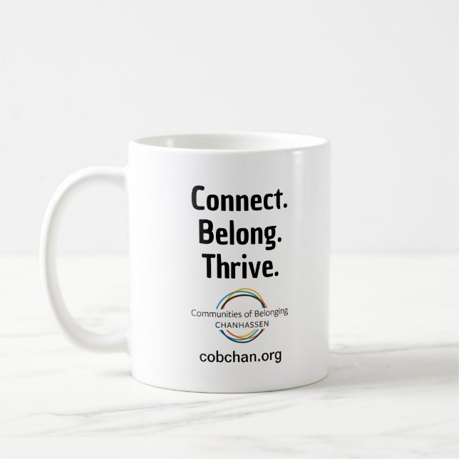 Taza De Café CoBC Mug - Connect Belong Thrive (Izquierda)