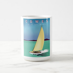 Taza De Café cobes isle de wight travel poster print.