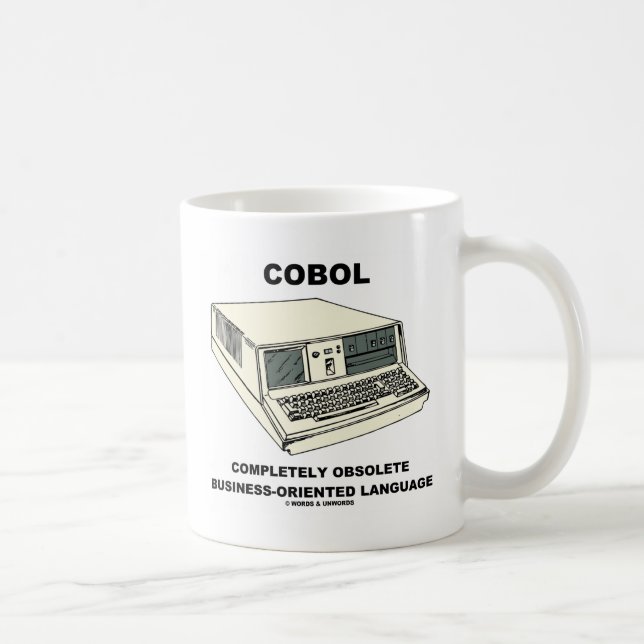 Taza De Café COBOL Lang. comercial totalmente obsoleto (Derecha)