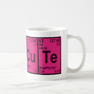 Taza De Café Cobre Telurio "CuTe" Rosa Caliente Camiseta para C