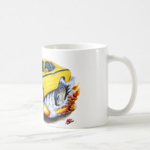 Taza De Café Coche 1970-74 del amarillo del plumero de Plymouth