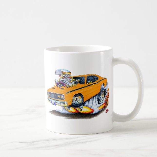 Taza De Café Coche 1970-74 del naranja del plumero de Plymouth (Derecha)