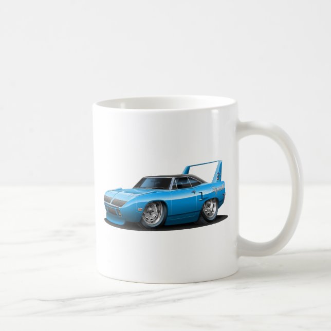 Taza De Café Coche 1970 del azul de Plymouth Superbird (Derecha)