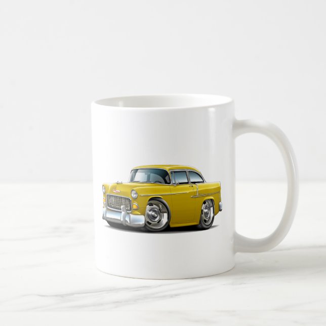 Taza De Café Coche amarillo 1955 de Chevy Belair (Derecha)