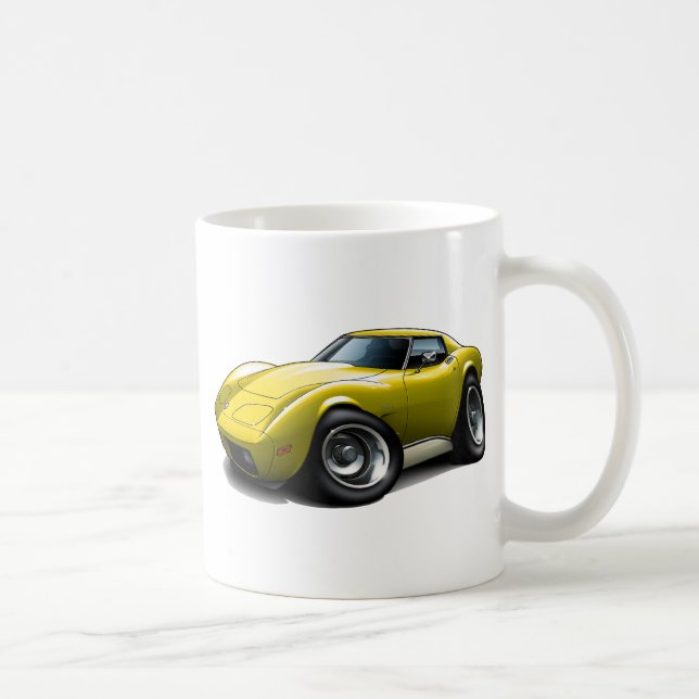 Taza De Café Coche amarillo 1973-76 del Corvette (Derecha)