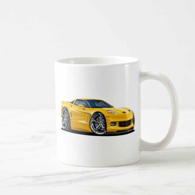Taza De Café Coche amarillo 2010-12 del Corvette (Derecha)
