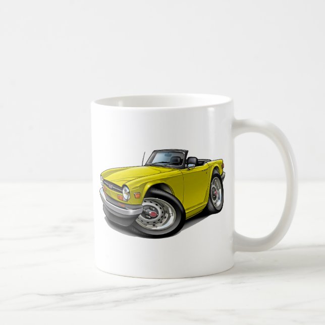 Taza De Café Coche amarillo de Triumph TR6 (Derecha)