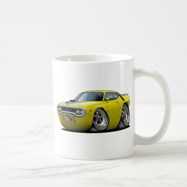 Taza De Café Coche Amarillo-Negro 1971-72 del Roadrunner (Derecha)