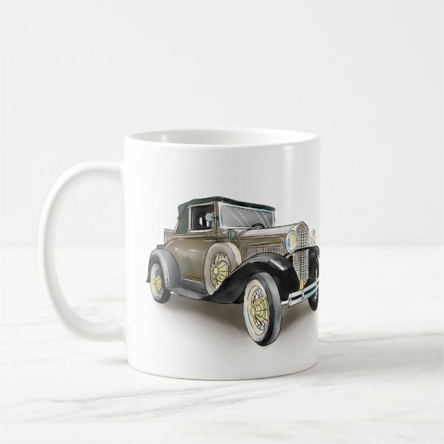 Taza De Café Coche Antiguo  (Izquierda)