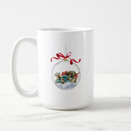 Taza De Café Coche Antiguo en una Burbuja de Navidad Transparen